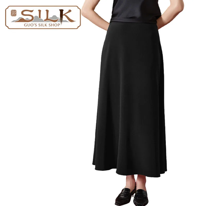 

Натуральное шелковое женское платье-миди: элегантное и простое, А-силуэт, для отдыха на природе, прохладное и комфортное