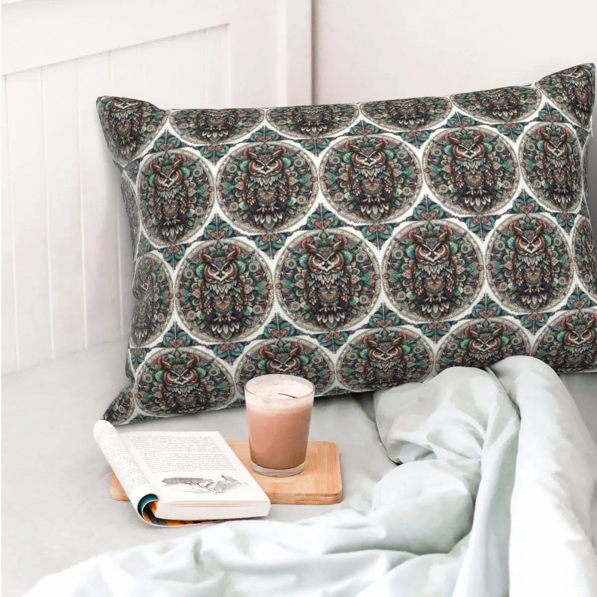 

Родная Мандала Сова Американский Прямоугольник Наволочка Чехлы Декор Спальня Кровать Домашний Комфорт Пледы Подушка