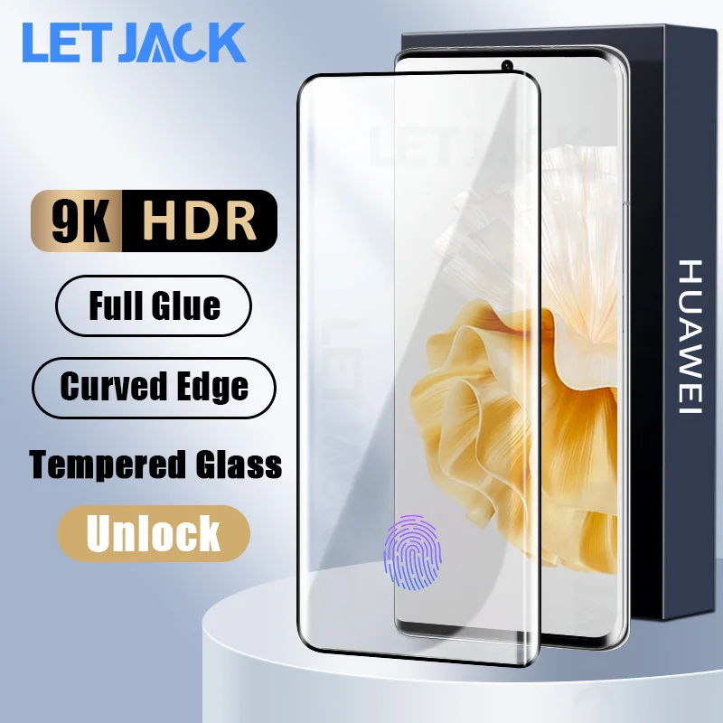 

9K Curved Screen Protector For Huawei P60 Art P50 P40 P30 Pro Tempered Glass Film For Huawei Mate 50 40 30 RS Nova 8 9 10 11 Pro