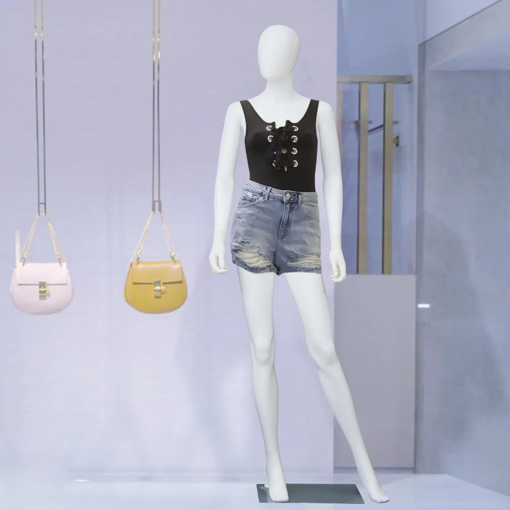 Manequim feminino destacável em forma de vestido de 6 pés com suporte ajustável e base de metal para fins de exibição