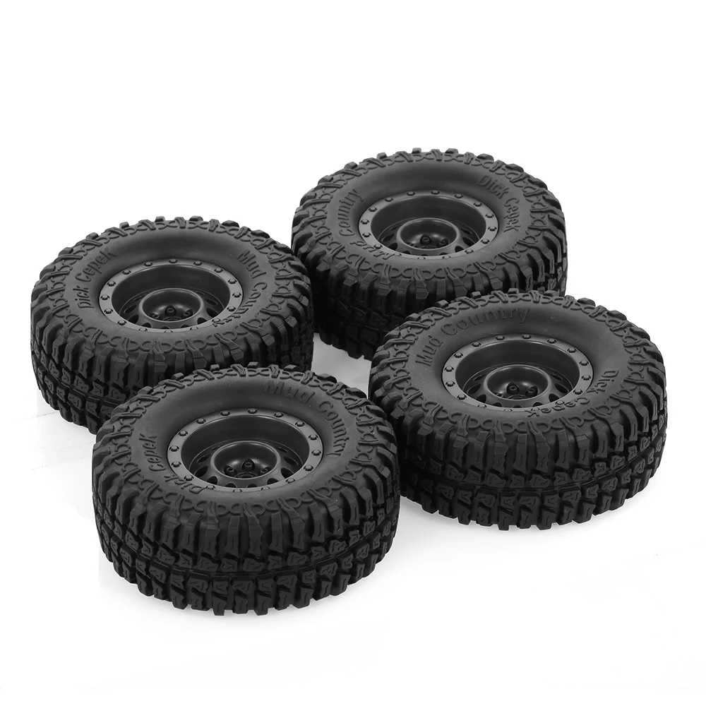 4pcs AUSTAR 100mm 1.9 Inch Rim Rubber Tyre Tire Wheel Replacement for TRX HSP Redcat RC4WD Tamiya Axial SCX10 D90 HPI Rock