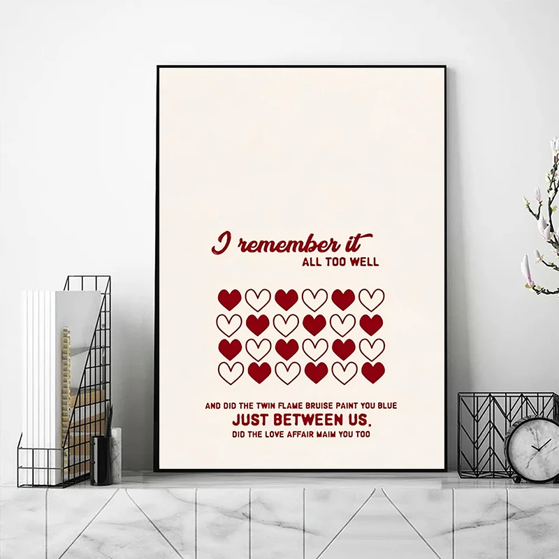 Cherry Red Aesthetic Lady Vibe Posters and Prints Canvas Printing Modern Wall Art Picture for Living Room Home Decor Gifts