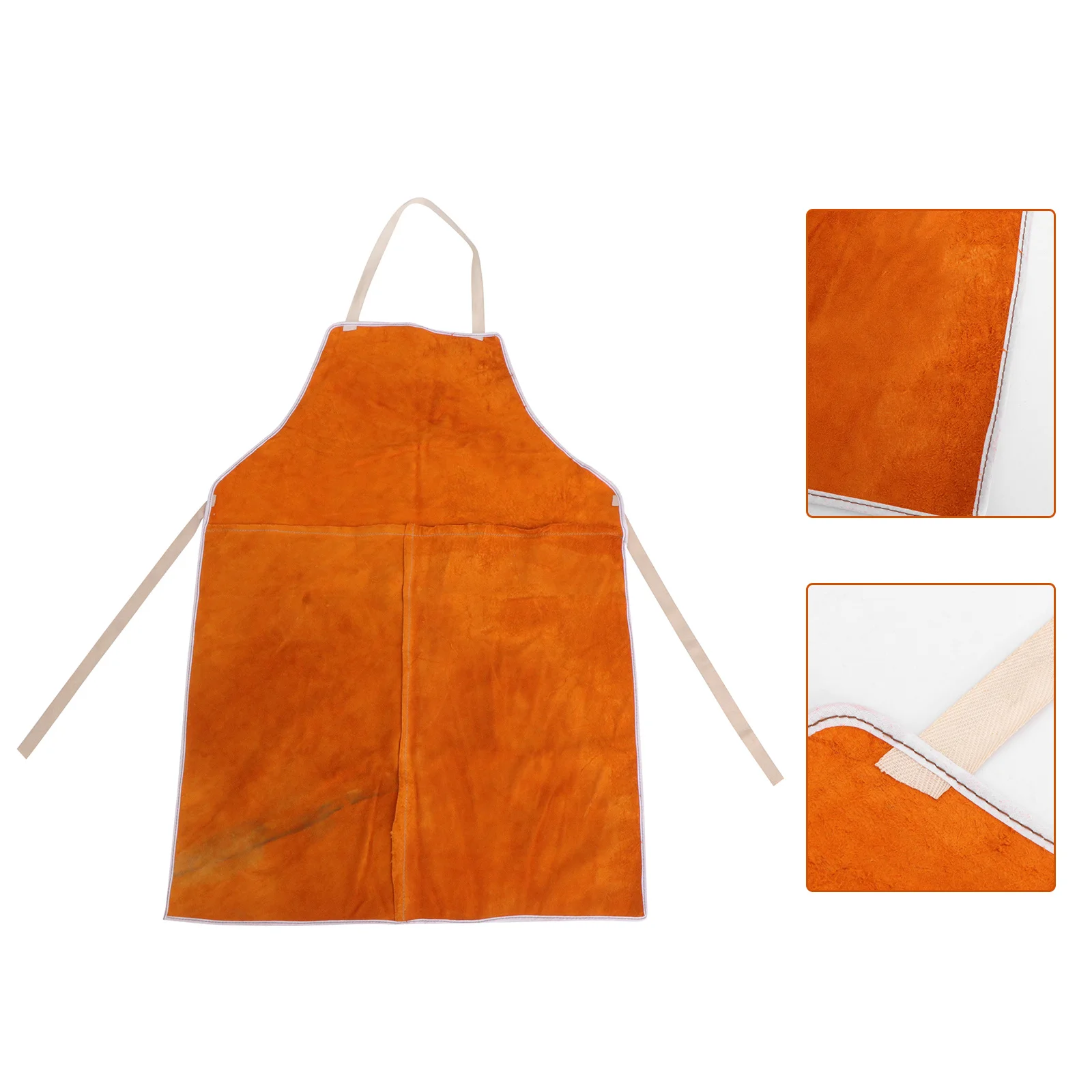 

1Pcs Electric Welding Apron Cowhide Heat Resistant Protective Working Apron for Welder Carpenter Garage