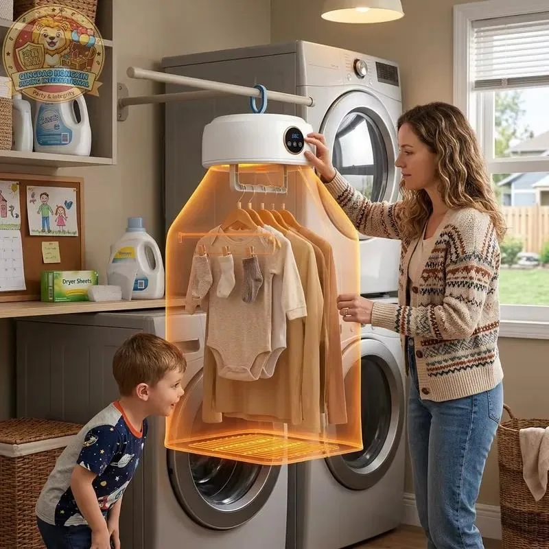 Portable Electric Clothes Dryer Foldable Hanging Mini Dryer for Travel Apartment Use