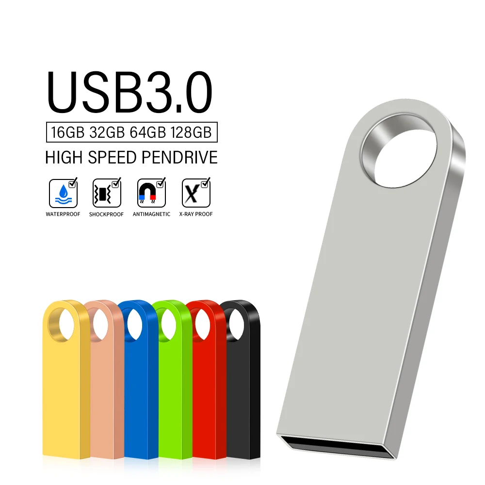 

Colorful USB3.0 128GB Metal Memory Stick 64GB Business Pen Drive 32GB Free Key Chain USB 3.0 Flash Drive 16GB 8GB 4GB USB Stick