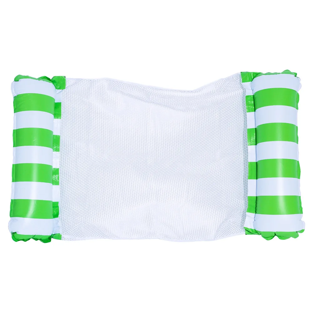 เปลญวนเป่าลมแบบตาข่ายพับได้มีพนักพิงสองชั้นแบบลอยน้ำได้เก้าอี้เตียงลมลอยน้ำโซฟา