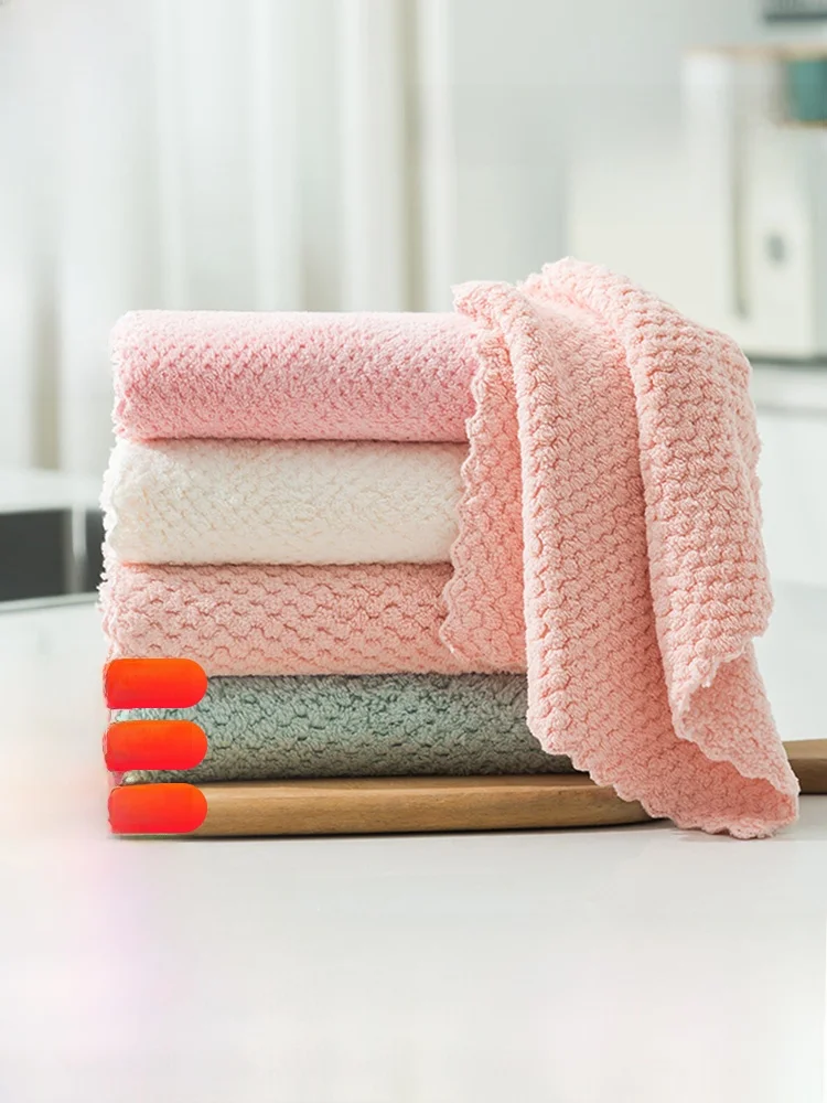 

Water Absorbent Fi Sc Disloth Oil Absorbing Non-Slip Kitchen Cleaning Cloth Home Use Scrubber Durable Household Tool