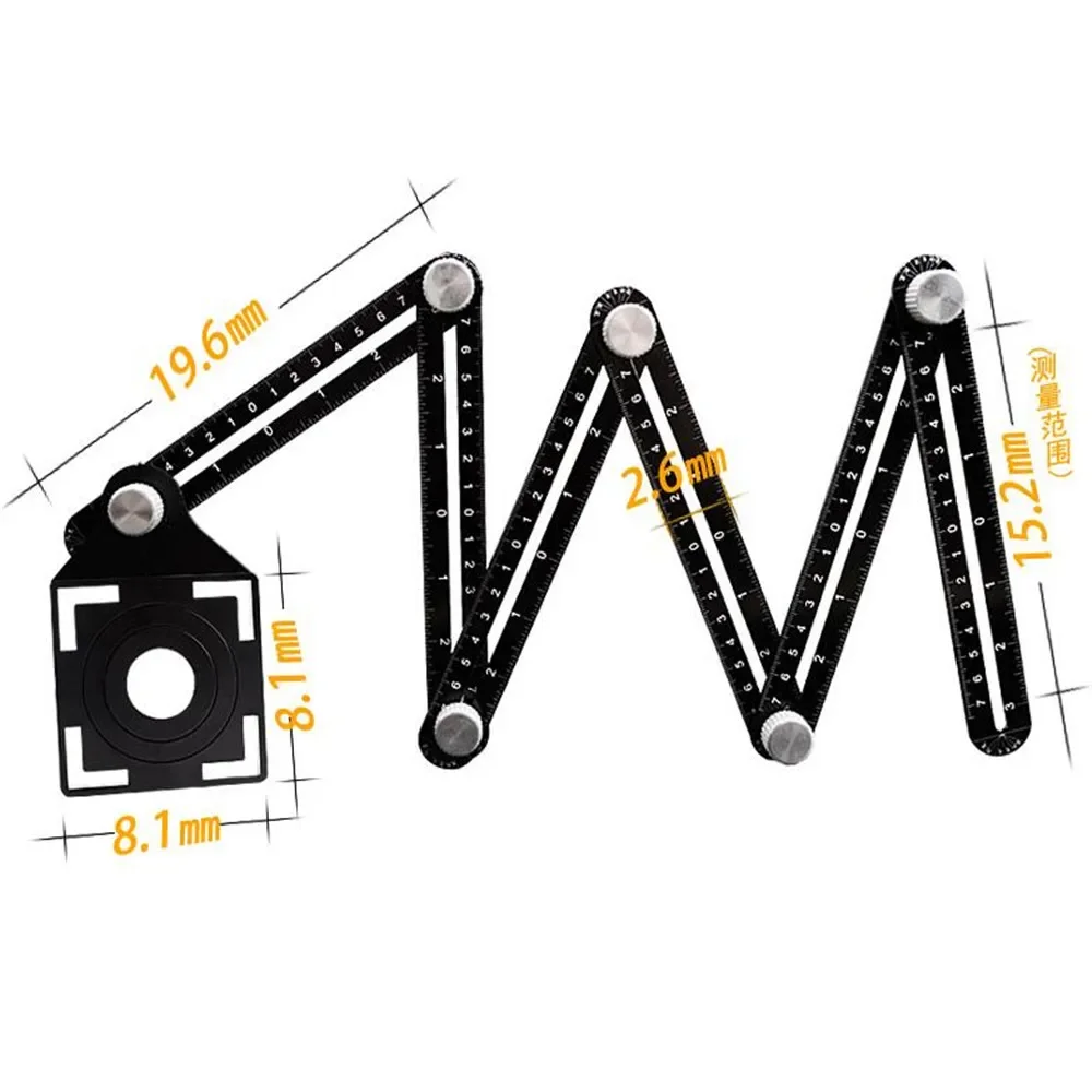 กระเบื้องเซรามิค Universal Hole Locator มัลติฟังก์ชั่นรูโลหะเครื่อง Universal เจาะกระจกไม้บรรทัดมุม