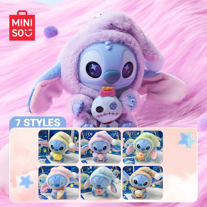 

Miniso New Stitch Eat Some Thing Before Sleep Series Vinyl Blind Box Pendant Cute Doll Mystery Box Toy Plush Doll Holiday Gift