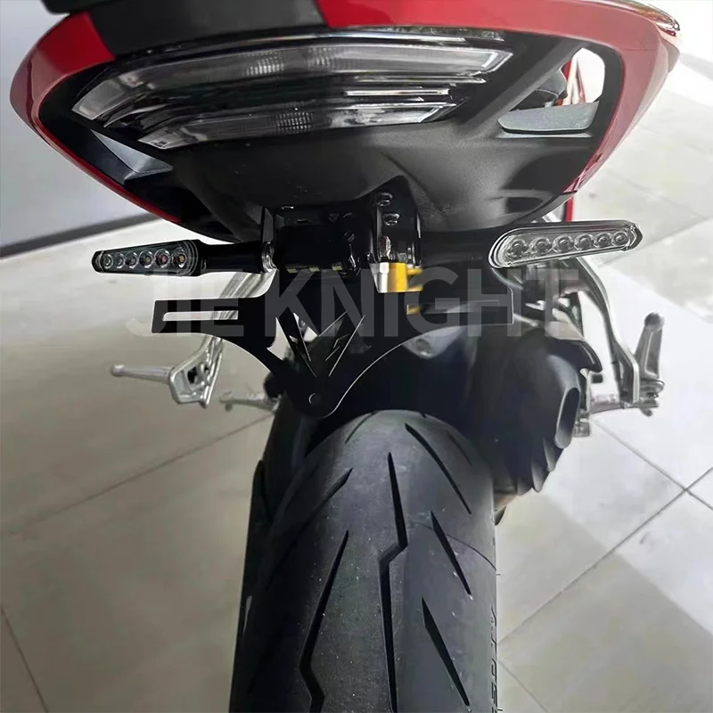 For Ninja ZX6R ZX636 2024 2025 Foldable Fixed License Registration Plate Bracket Tail Tidy Fender Eliminator