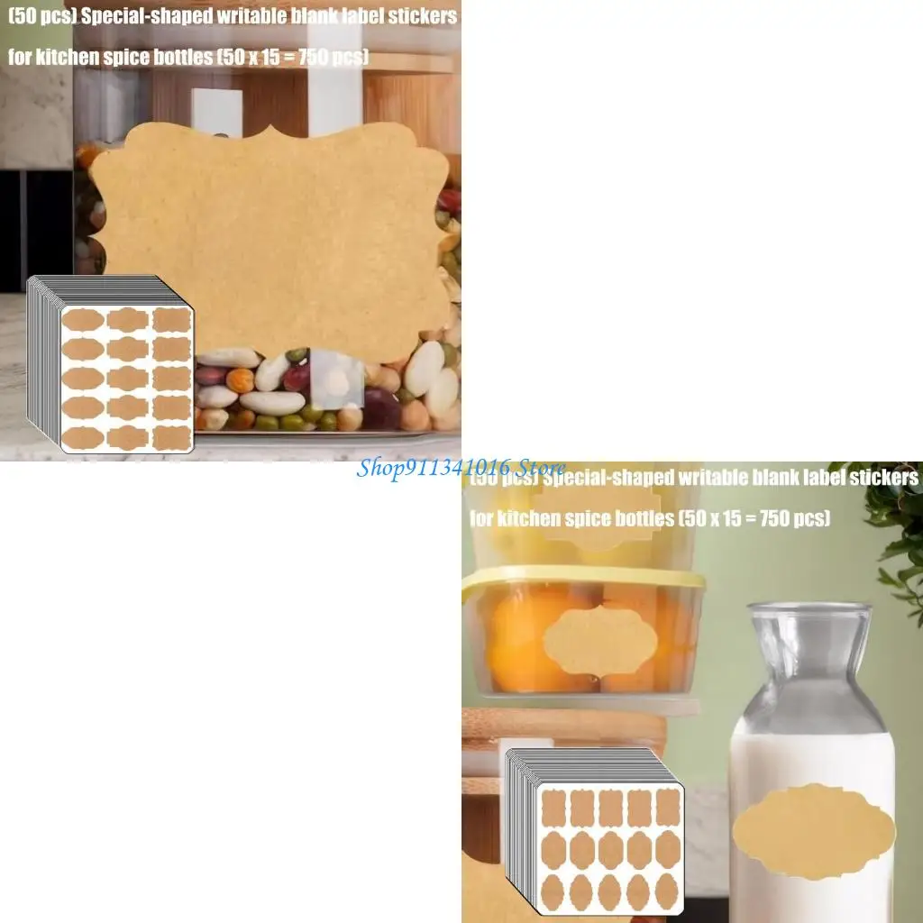 Gift Tages Sticker Name Label Sticker Fancy Krafts Label Sticker for Presents Cosmetic Decors Jar Container