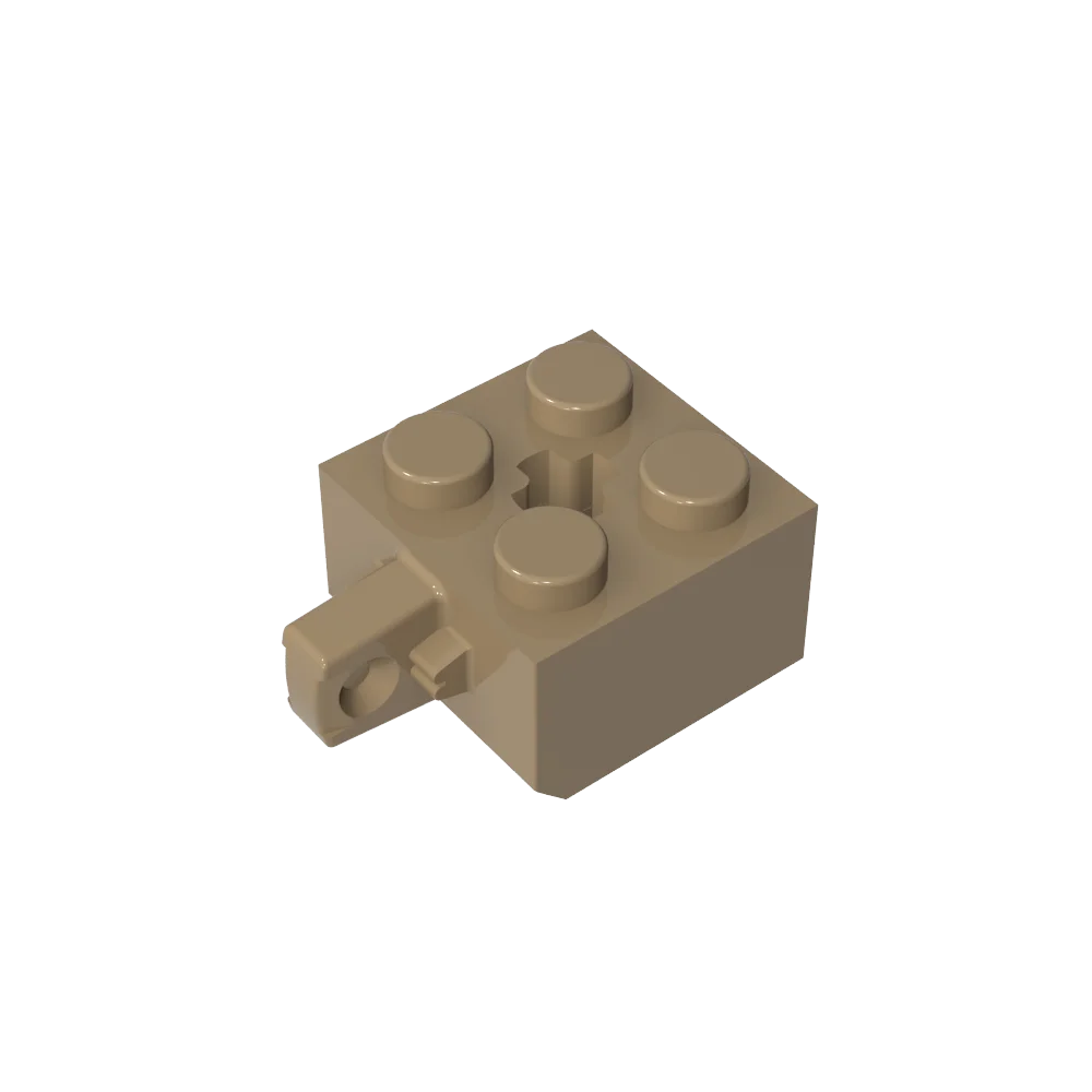 Gobricks GDS-1082 Scharnier 2 x 2 Verriegelung mit 1 Finger vertikal [ohne Achsloch] kompatibel mit Lego 30389 Bausteinen Technik