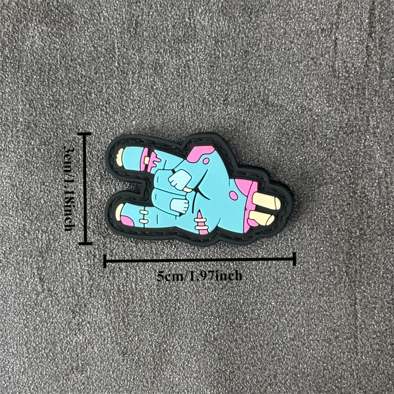 Parche táctico PVC 3D insignia moral con gancho para ropa y mochila - imagen 3
