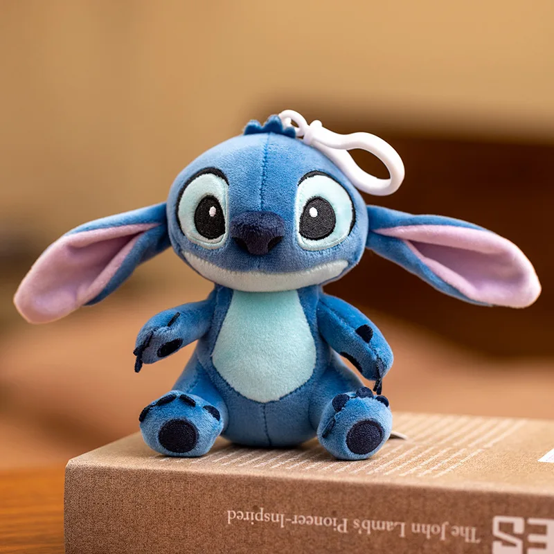 Original Disney Toy Story Stitch Kawaii Winnie Lotso Plush Doll Cartoon Stuffed Anime Keychain Pendant Strap Toys Children Gift
