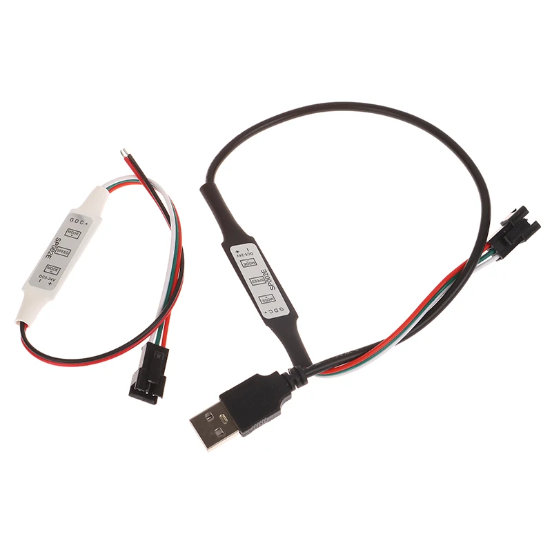 Mini WS2812B WS2811 Controller For Pixel LED Strip Light USB 3 Key WS2812 LED Light Strip SP621E Music Bluetooth APP DC 5V-24V