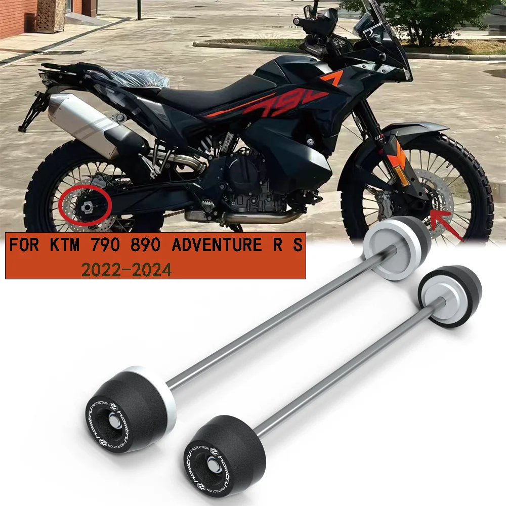 

For KTM 790 890 Adventure R S 2024 2022 2023 Motorcycle Front Rear Axle Fork Crash Sliders Wheel Protection Fall protection