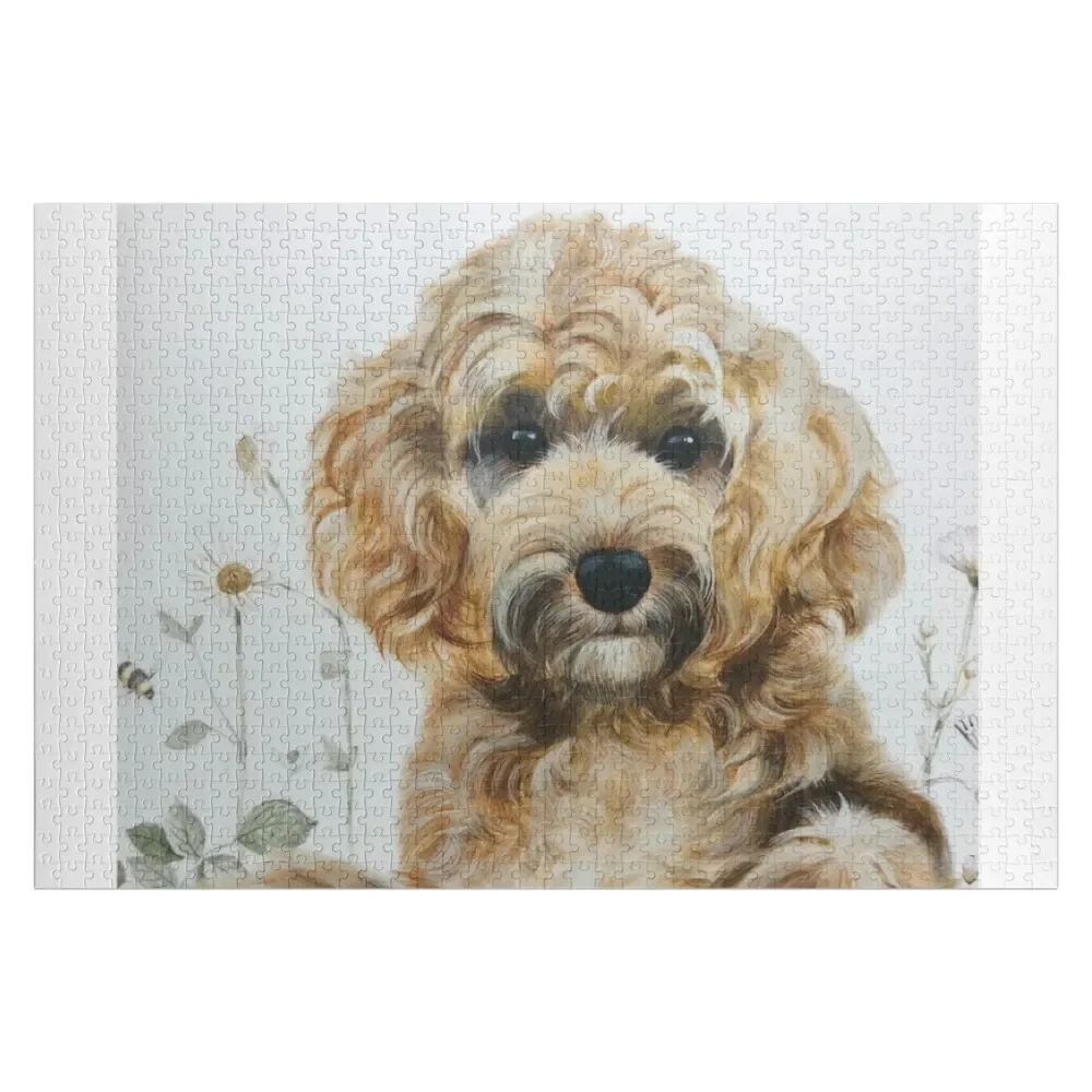 Cockapoo Cuddles Dog Design Jigsaw Puzzle Animal Woodens For Adults Wooden Animal Diorama Accessories Puzzle