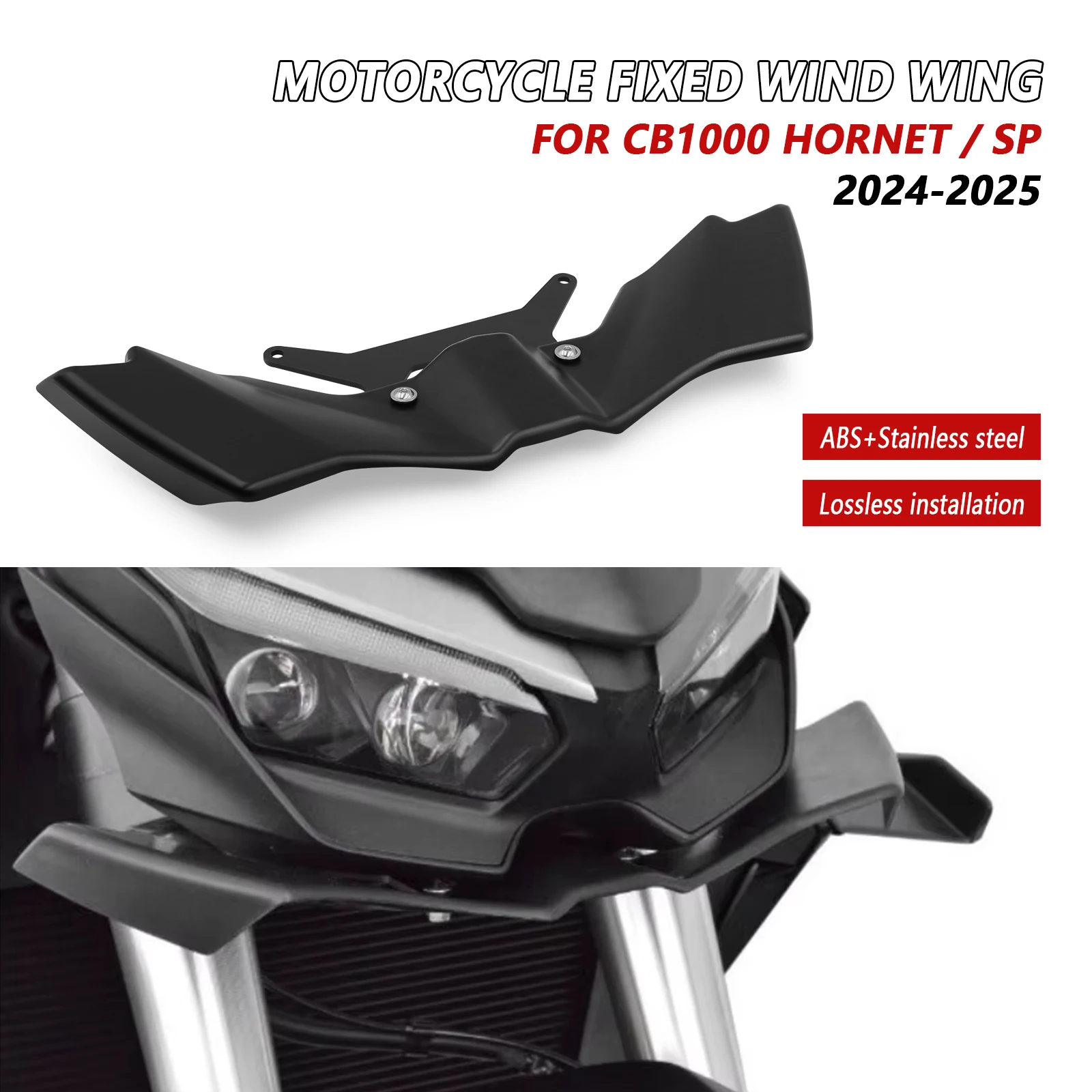 Moto Carenatura Anteriore Winglet Guscio Laterale Spoiler Copertura Spoiler Anteriore Per Honda CB1000 Hornet/CB1000 Hornet sp 2024-2025