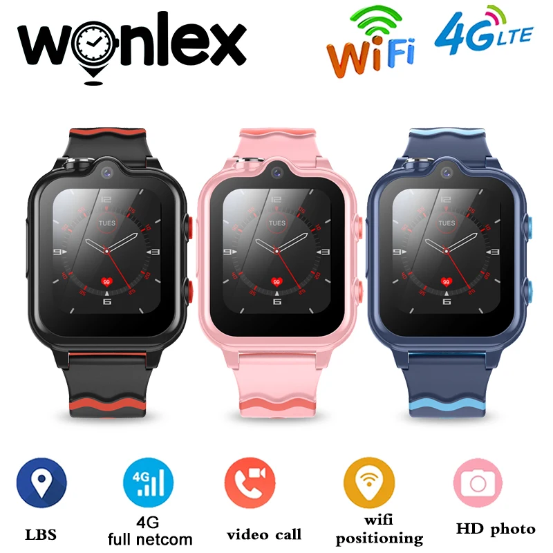 

Wonlex Smart-Watch Child 4G GPS Anti-Lost Tracker Whatsapp Android8.1 KT18Pro Dual Camera Accompany Baby Kids Monitor SOS Watch