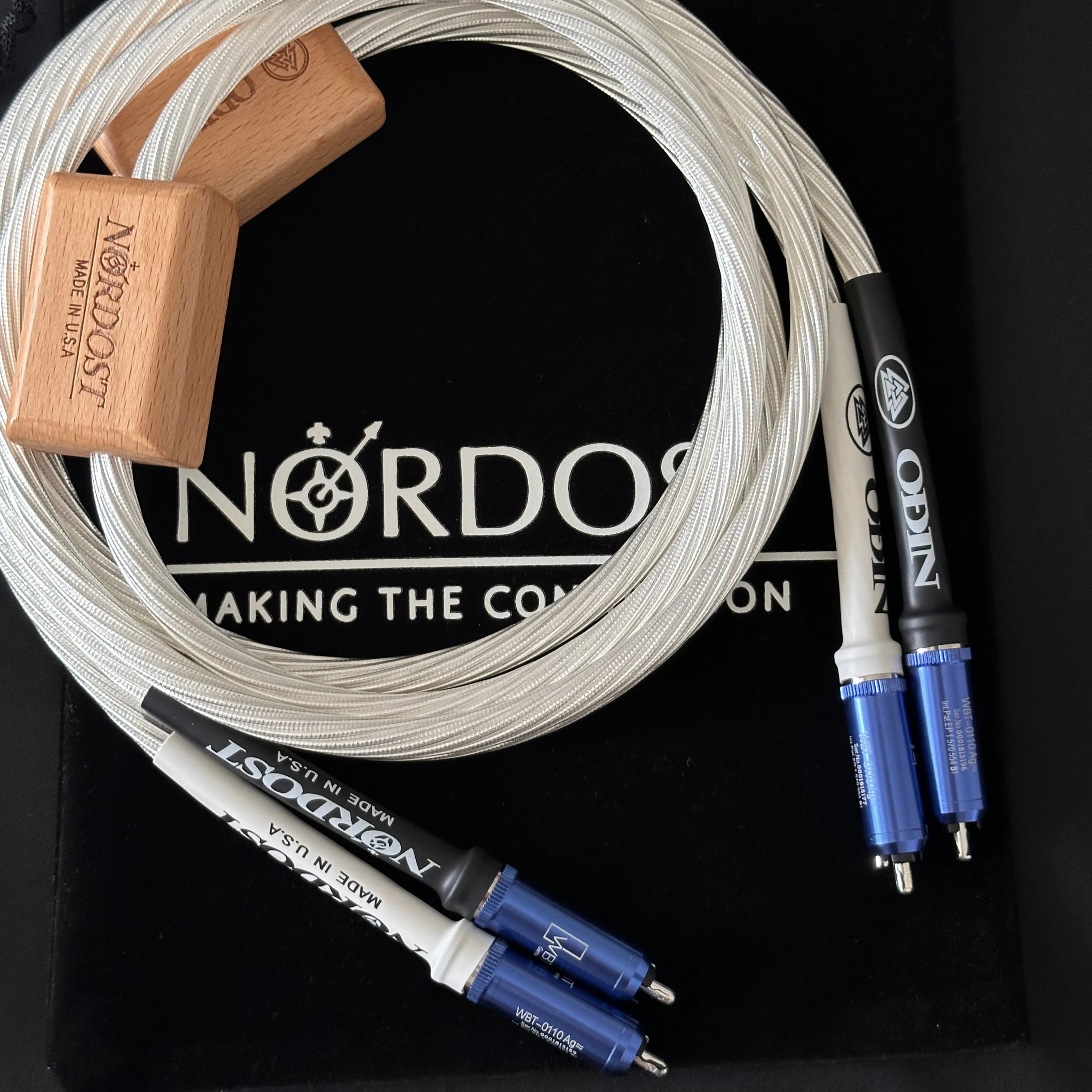 Nordost ODIN blue RCA audio cable  odin Reference interconnects RCA cable Audiophile for amplifier CD with Sterling silver WBT01