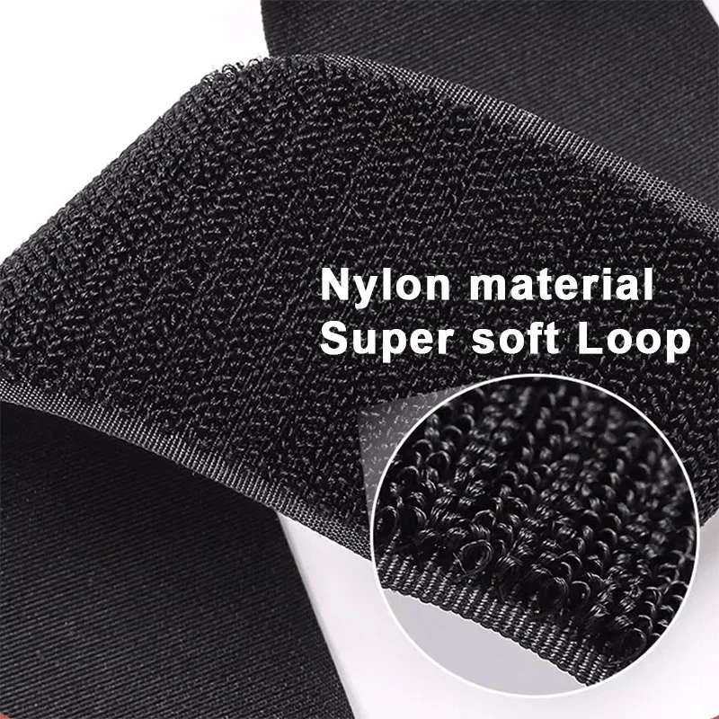 1M Sewing Hook and Loop Fastener Tape Super Soft Nylon Strips Non Adhesive Interlocking Tape for DIY Magic Tape Sew Accessories