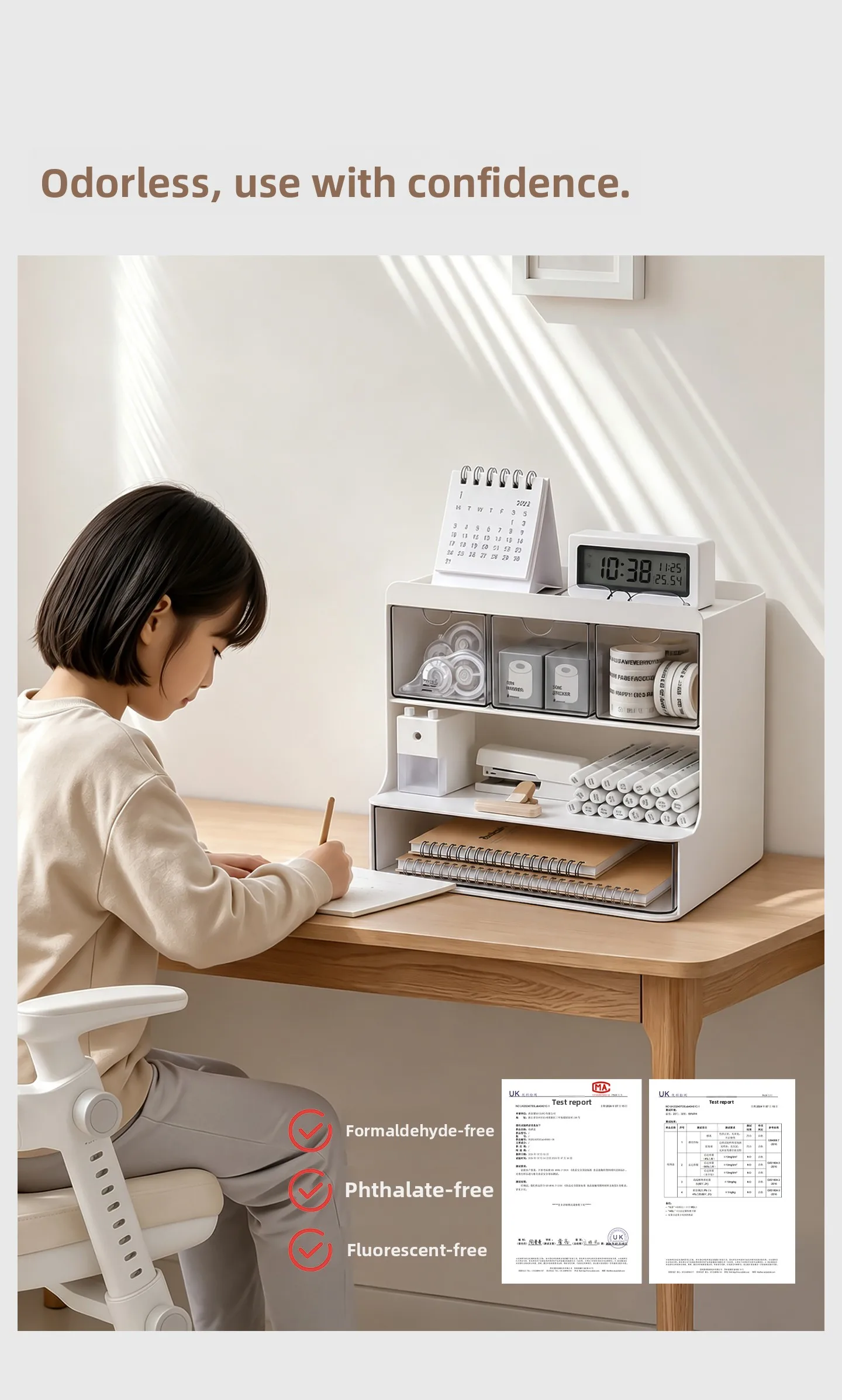 Desktop Drawer-Style Multi-Layer Plastic Organizer for Office & Student Desks — detail 5