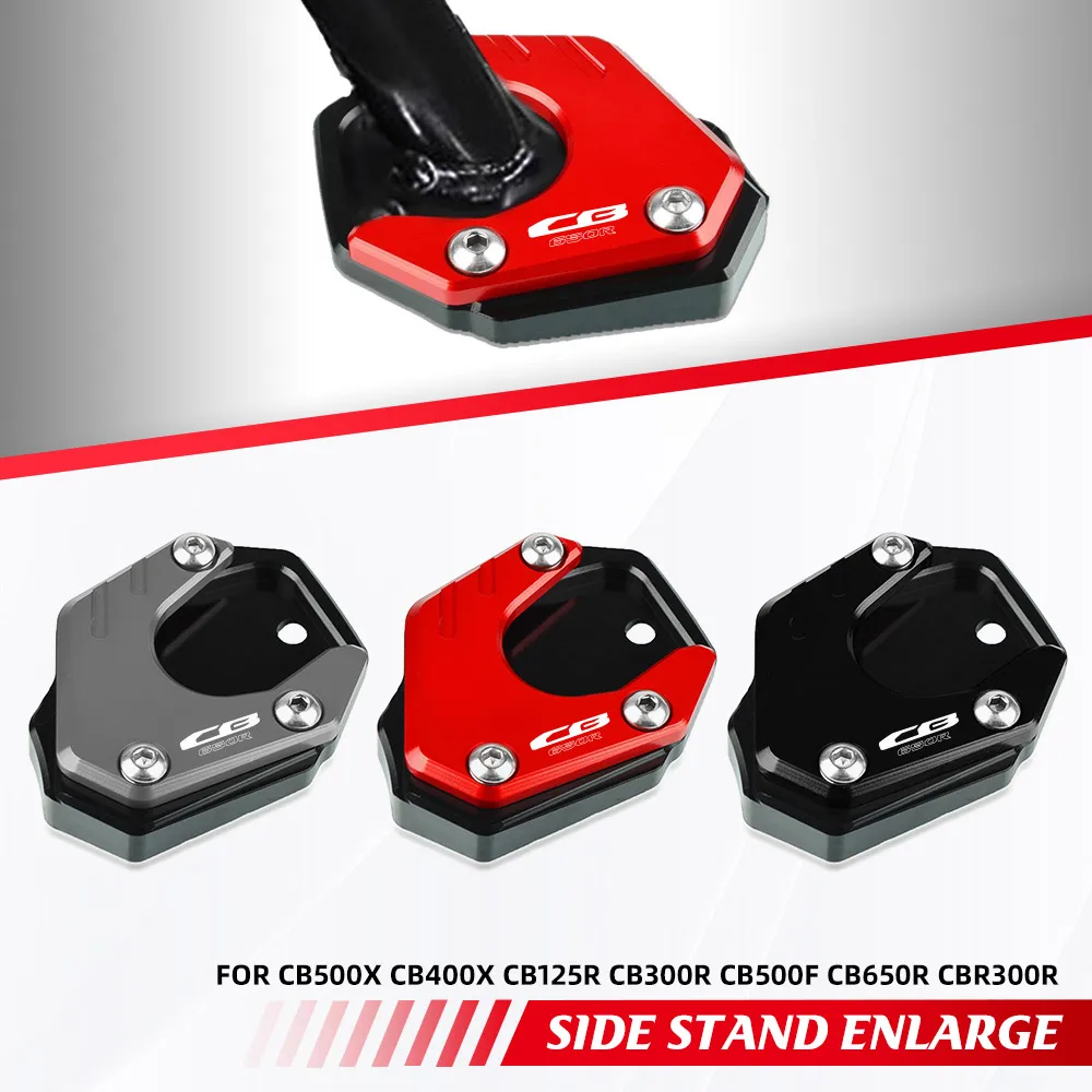

Motorcycle Kickstand Side Stand Extension Pad Foot Plate Bracket For HONDA CB500X CB400X CB125R CB300R CB500F CB650R CBR300R