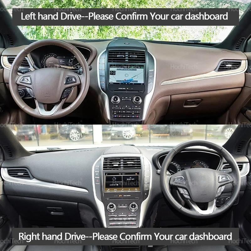 لينكولن MKC 2014 2015 2016 2017 2018 2019 غطاء لوحة سيارة تجنب لوحة مضيئة أداة لوحة حصيرة السجاد LHD RHD #2