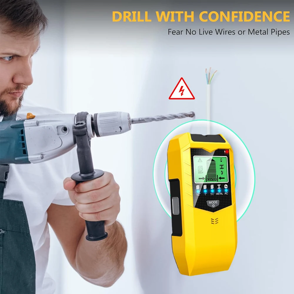 5 In 1 Electronic Wall Detector Finders Multifunctional Handheld Metal Detector Stud Wood Finder Electronic Measuring Instrument