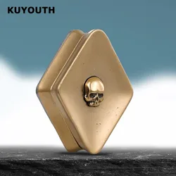 ​KUYOUTH Ear Plugs Expanders Skull Rhombus Stretchers Gauges Piercing Tunnels Copper Earring Jewelry 2PCS