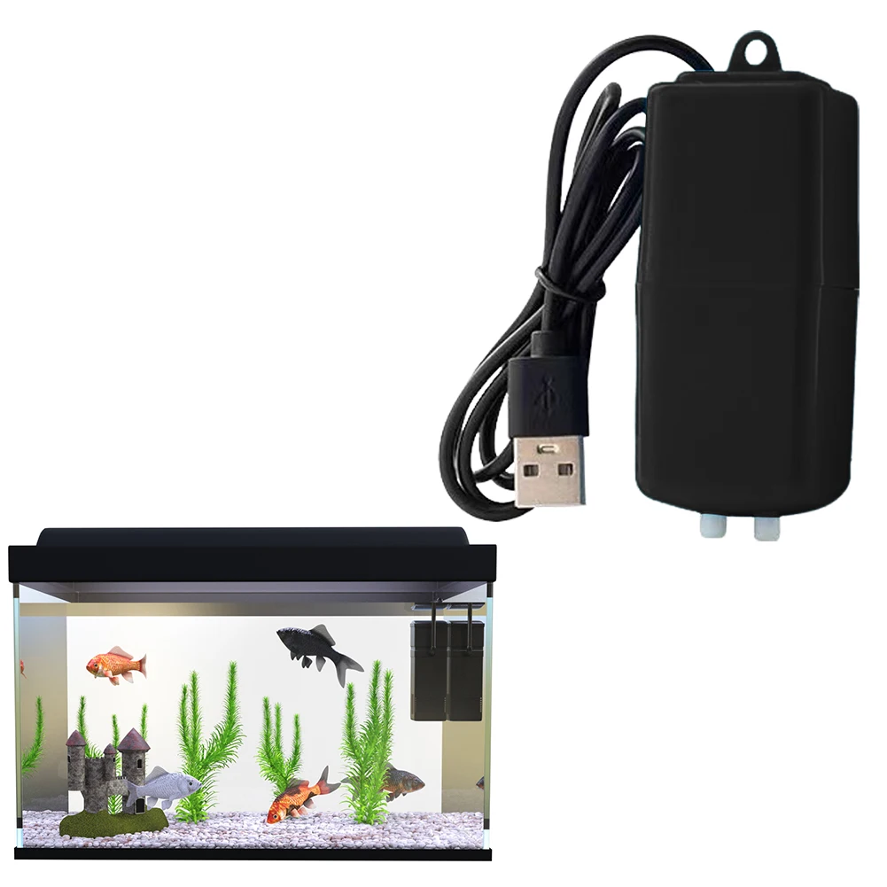 Portable Mini Small Oxygenator USB Small Oxygenator Fish Tank Silent Air Compressor Aerator Portable Fish Tank Accessories