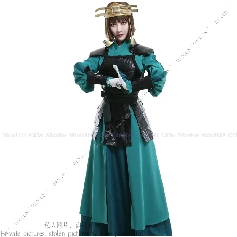 Anime Avatar: Legenda Aanga Cosplay Suki Peruka Zielony Strój Damski Kostium na Halloween Imprezę Roleplay; 6'x,9;y'