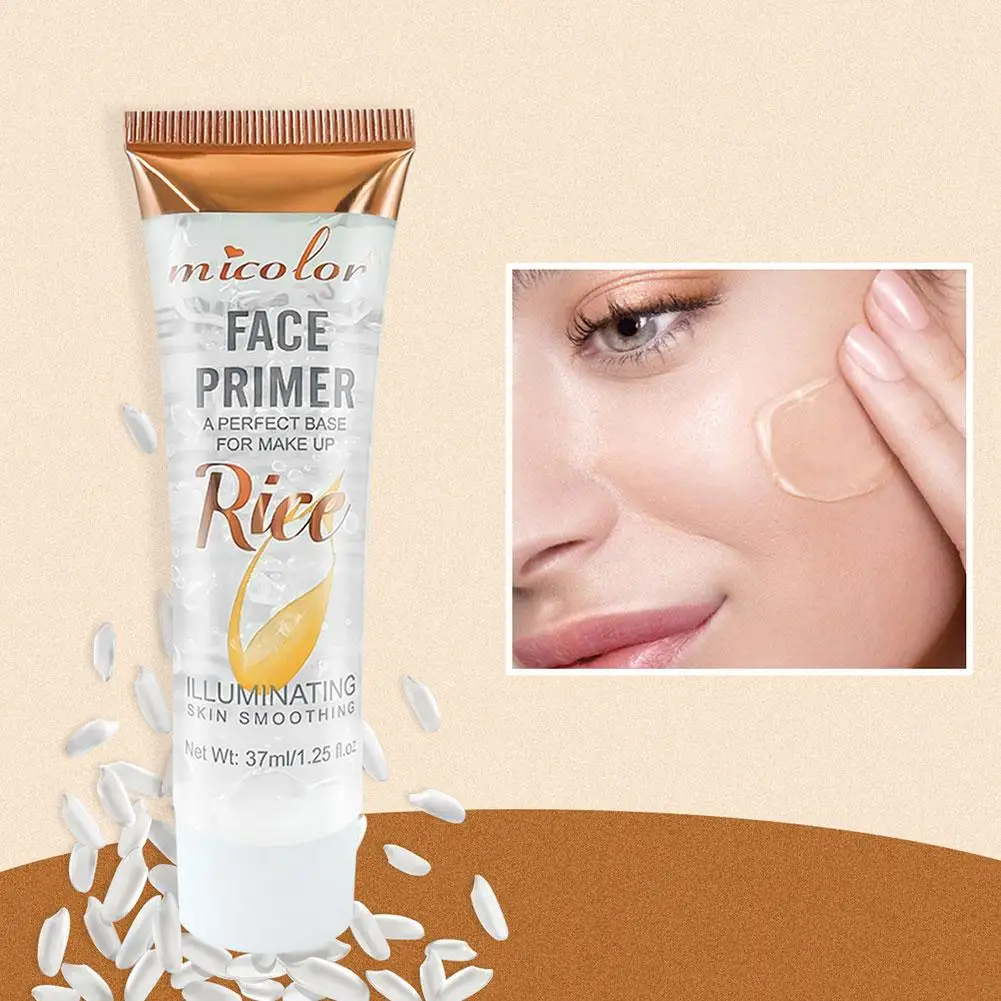 

37ml Rice Transparent Jelly Primer Makeup Base Color Makeup Makeup Lasting Long Holding Base Rendering Pre Cream W0Z7
