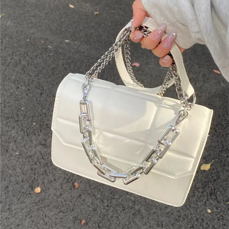 

Сумки на плечо с белой сеткой и тиснением, женские минималистичные кожаные сумки большой вместимости, женская роскошная дизайнерская сумка через плечо 2025