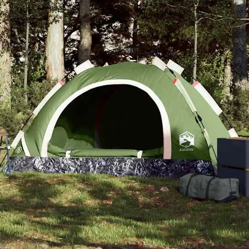 Campingzelt für 2 Personen, grün, Schnellöffnungssystem