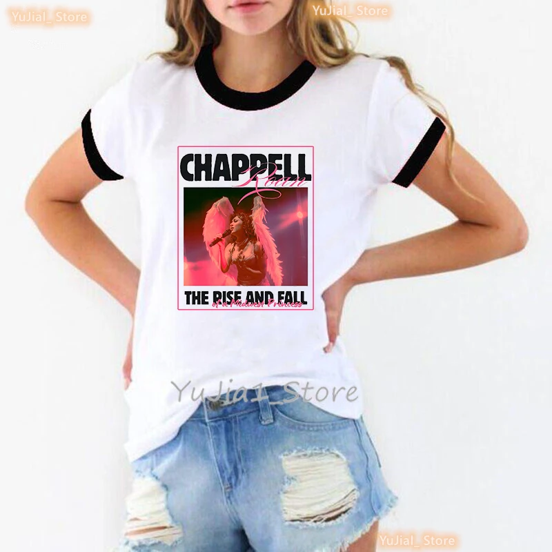 

Rainbow Chappell Roan Graphic Printed T-Shirt Women Cool Music Hip Hop Tshirt Girls Summer Fashion Short Sleeve T-Shirt Femme