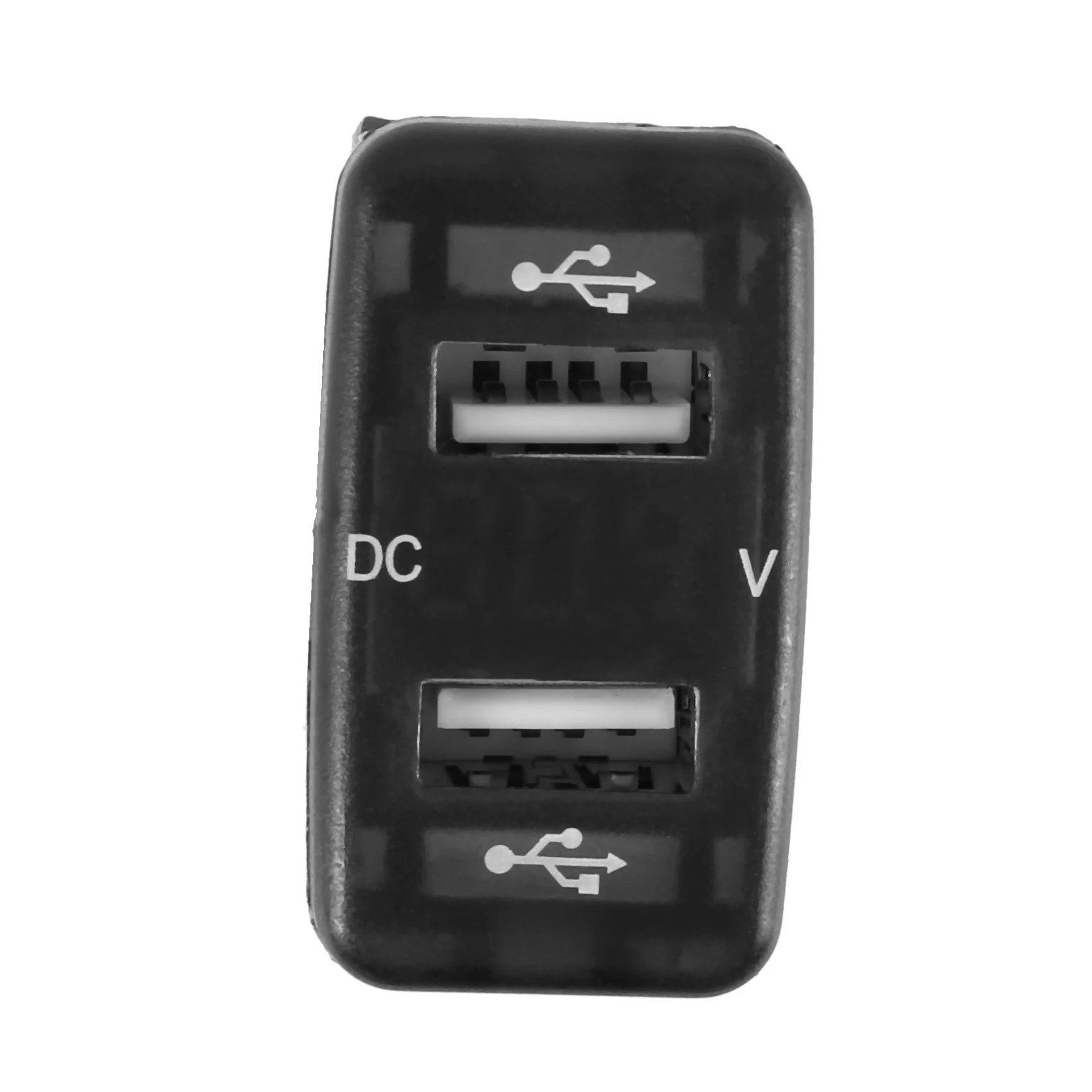 AASS-4X Car Socket Dual USB Port Charging Volt Display Adapter Fit For Toyota Red