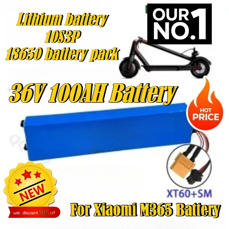 

For Xiaomi M365 36V 100Ah Scooter Rechargeable Battery Pack with BMS