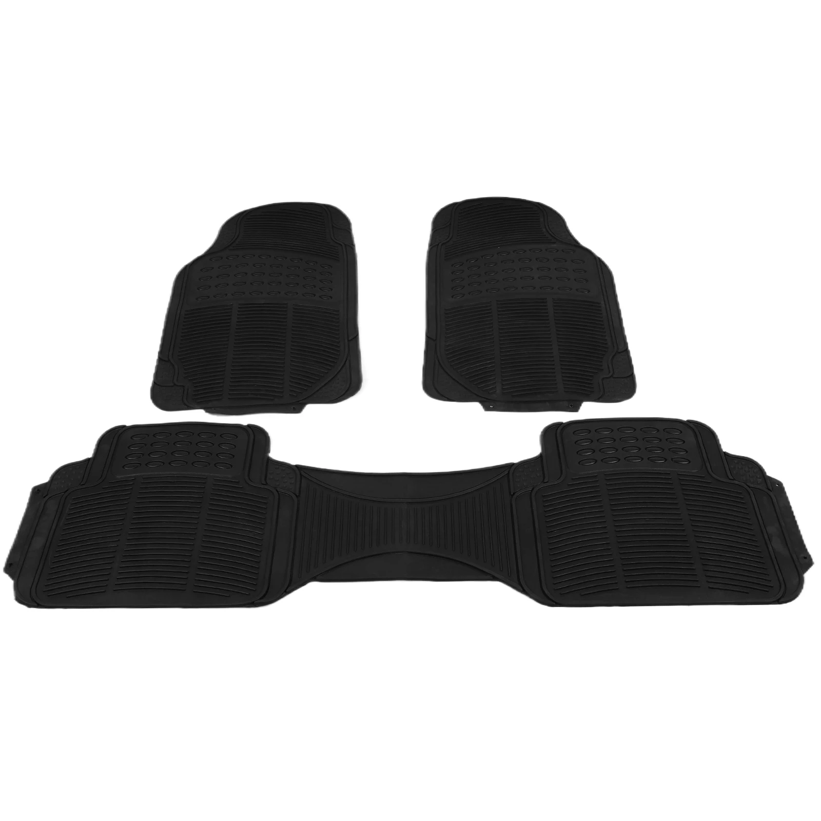 

3 Pieces Deep Waterproof Car Mats All Weather Rubber Car Floor Mats Heavy Duty Rubber Car Mats for Truck Van SUV