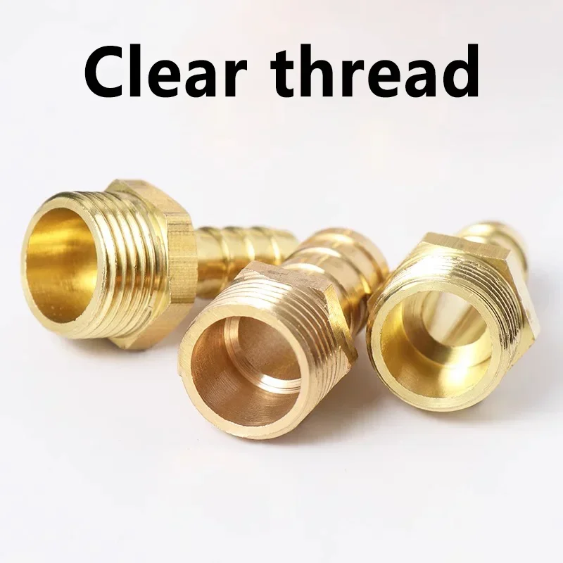 20/100Pcs PC Series Brass Fittings with Male Thread 6mm/8mm/10mm/12mm Pneumatic Joint Pagoda Hose Barb Tail Gas Fittings