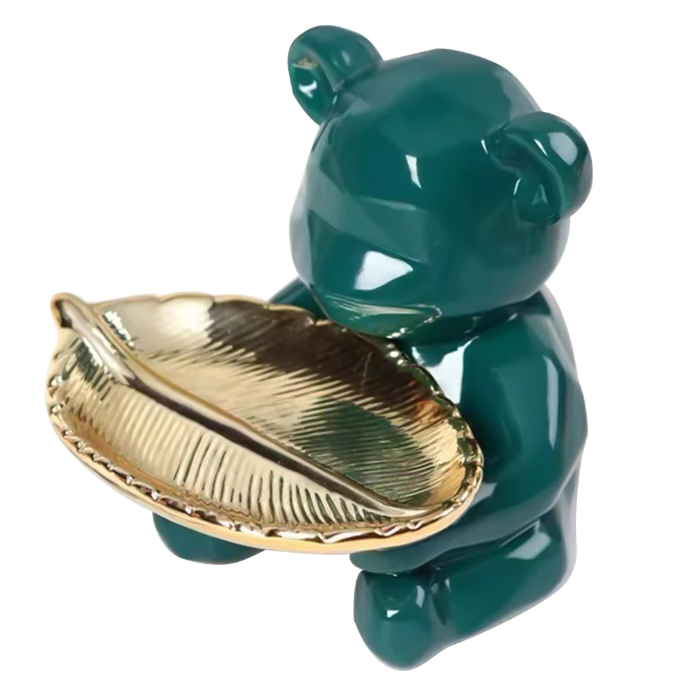 

Ceramic Jewelry Tray Earring Necklace Ring Holder Storage Dish Decorative Snack Plate Party Accessory Multifunctional