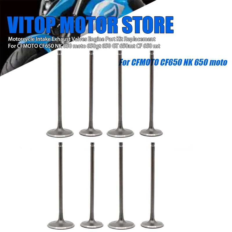 For CFMOTO 650NK 650GT 650MT 2023 CF650NK CF650GT CF650MT Motorcycle Intake Exhaust Valves Engine Part
