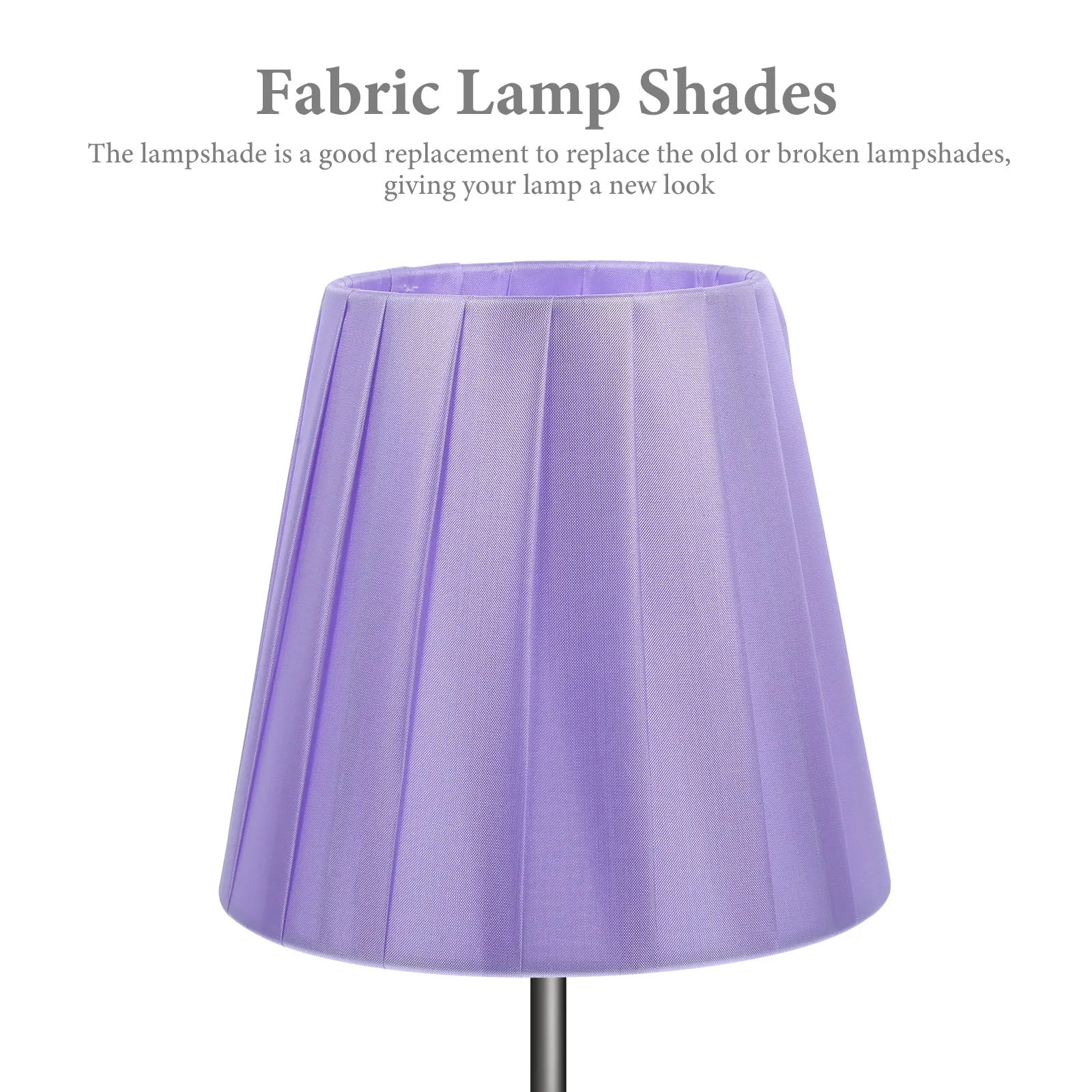 

2pcs Purple Fabric Clamp Lampshade Clip-on Wall Table Floor Bedside Lamps Soft Light Decor Replacement Shades Accessories