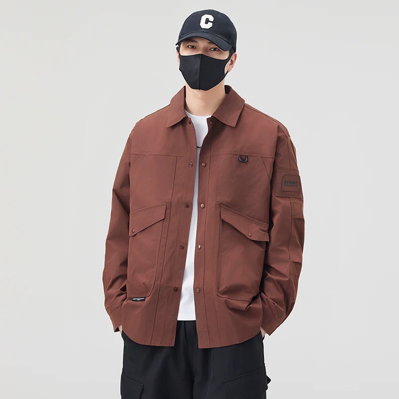 

American Sle Workwear Jaet Men's Spring Autumn New Trendy Outdoor Casual Coat ex Loose Fit Faion Urban Sle