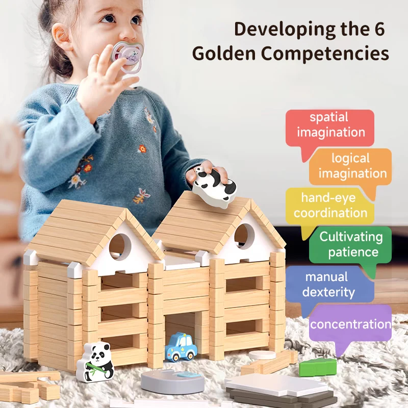 DIY Building Blocks Model Toy Mini House Children Educational Toy Parent-child Interaction Creative Toy Cultivate Creativity Toy