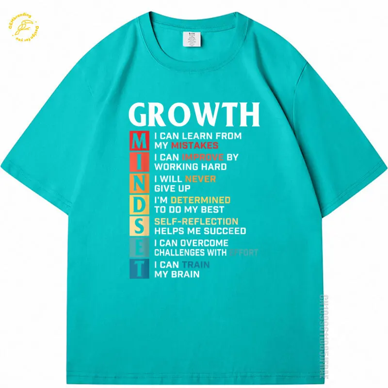 

Growth Mindset Definition Motivational Quote Inspiration Oversized T-Shirt 반팔티 남성 Streetwear Y2K Men's Clothing Short Sleeve Tee