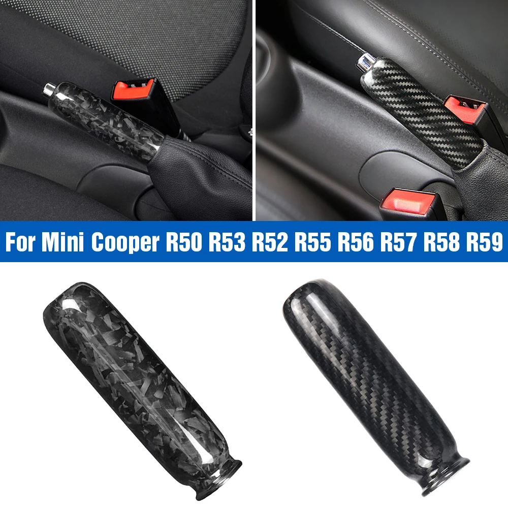 

Forged Carbon Fiber Car Handbrake Cover Shift Lever Modified Protection Decoration for Mini Cooper R50 R53 R52 R55 R56 R57 R58