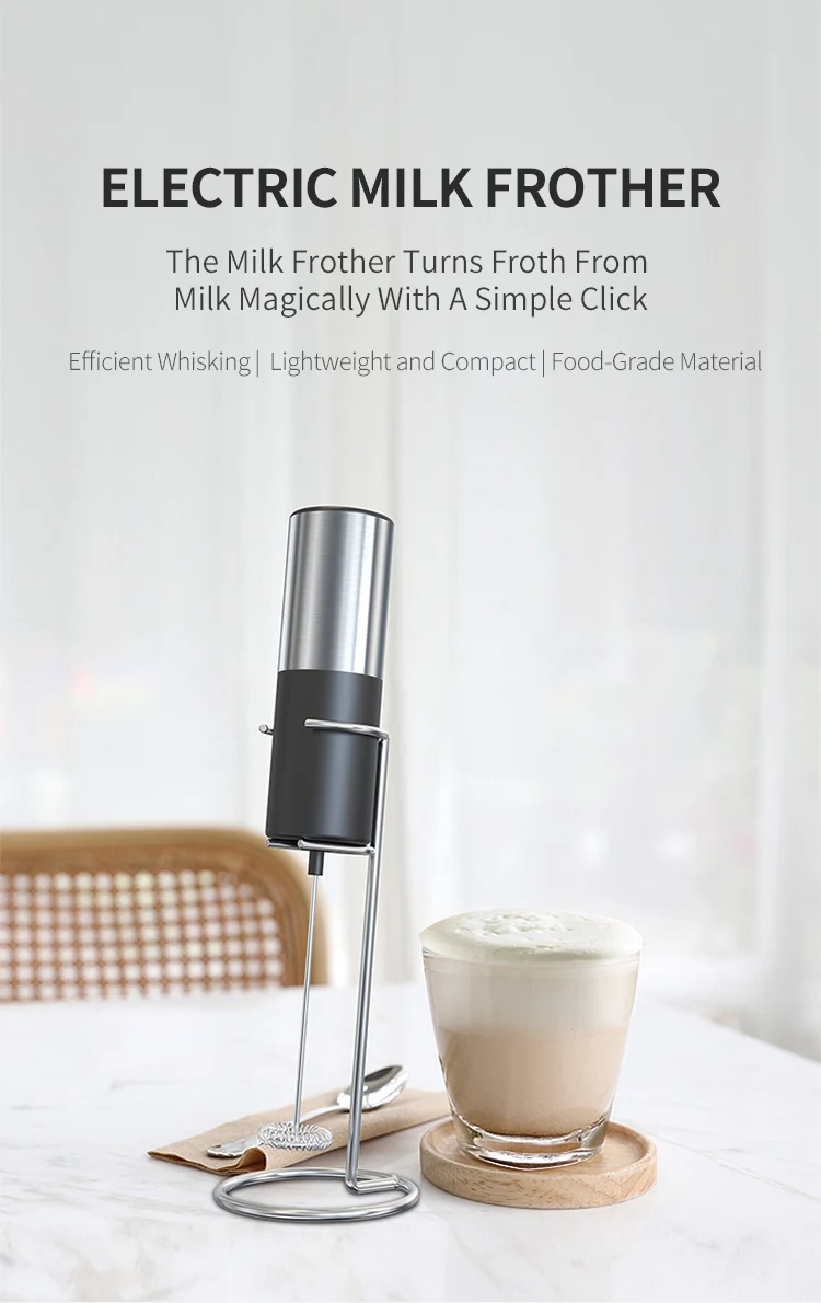 ITOP Electric Milk Frother Including Bracket Mini Foam Coffee Maker Egg Beater for Chocolate Cappuccino Stirrer Portable Blender