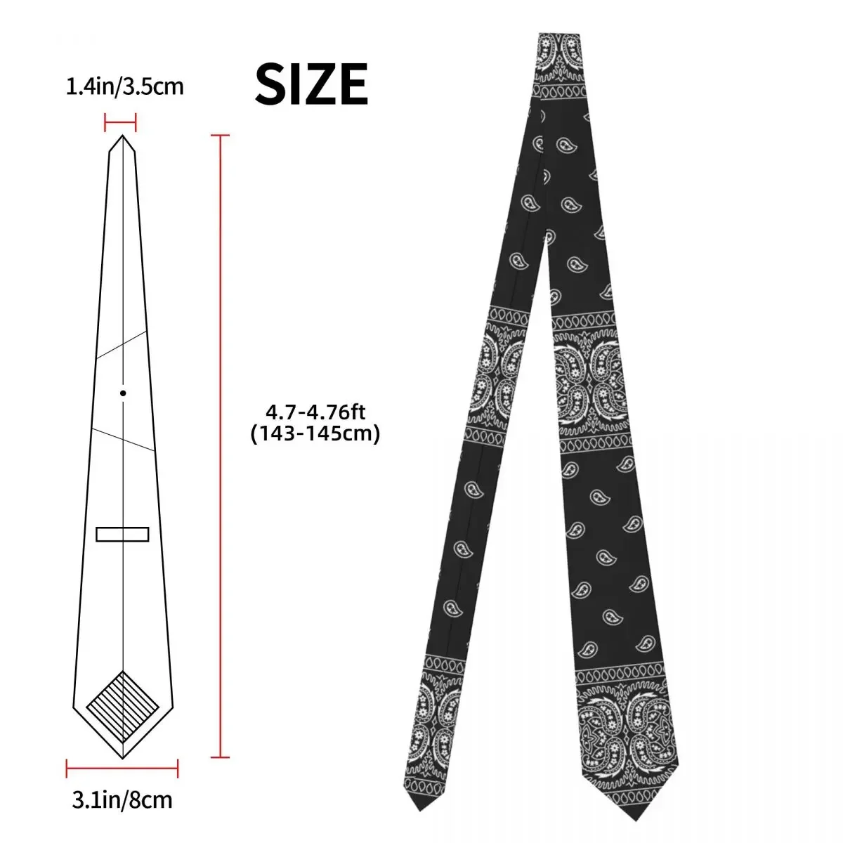 カスタムペイズリーアートバンダナネクタイ男性プリントネクタイウェディングパーティーメンズシルクネクタイ