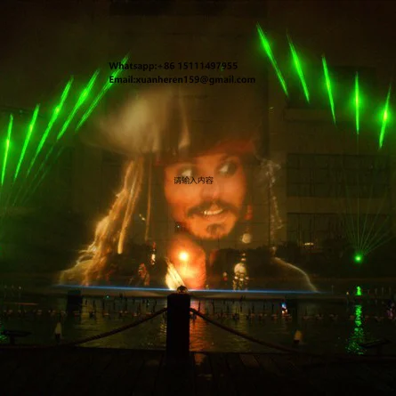 

Iraq Water Screen Mapping Projection Fountain Laser Light Show System 3D Hologram Water Music Dancing Fountain